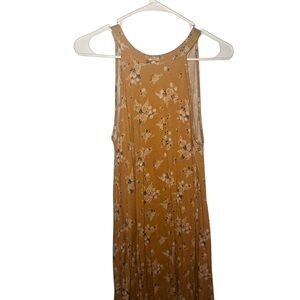 Hippie Rose Mustard Floral V-Neck Dress